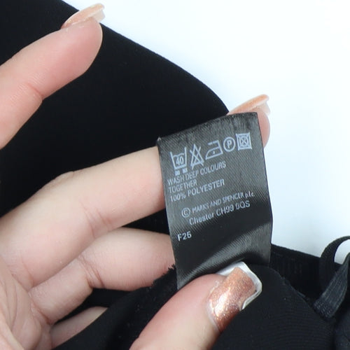 Marks and Spencer Women's Black A-Line Knee Length Skirt Size 10