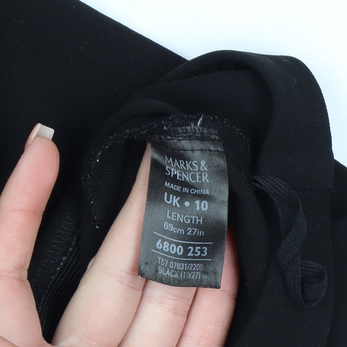 Marks and Spencer Women's Black A-Line Knee Length Skirt Size 10