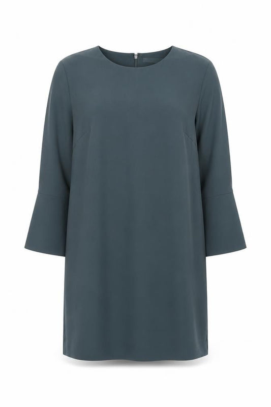 Front view of & Other Stories Women Green, size 14, Shift Work Dress 3/4 Sleeves
