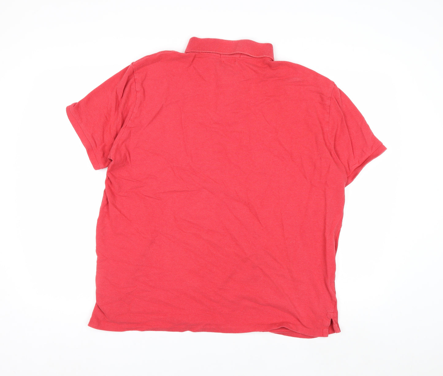 Ralph Lauren Men's Red Custom Slim Fit Polo Shirt XL 100% Cotton