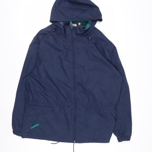L.L.Bean Women's Blue XL Hooded Anorak Jacket Water Resistant