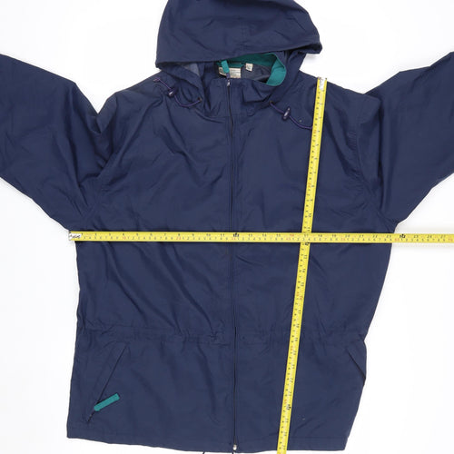 L.L.Bean Women's Blue XL Hooded Anorak Jacket Water Resistant