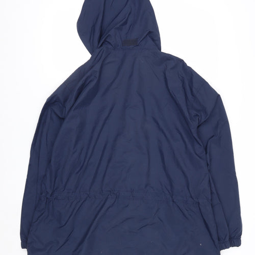 L.L.Bean Women's Blue XL Hooded Anorak Jacket Water Resistant