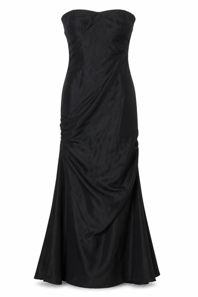Fred Sun Women's Black Size 10 Strapless Mermaid Evening Dress