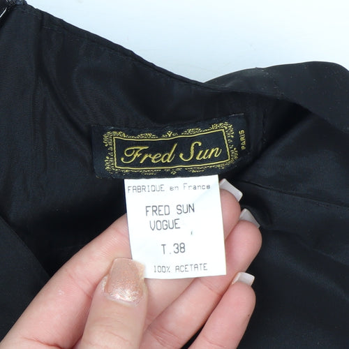 Fred Sun Women's Black Size 10 Strapless Mermaid Evening Dress
