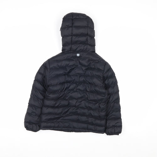 Mountain Warehouse Boys Black 5-6 Years Hooded Puffer Jacket Water Resistant
