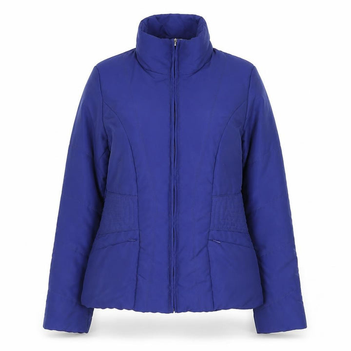 M&Co Womens Blue Size 10 Puffer Jacket Quilted Polyester Winter Coat