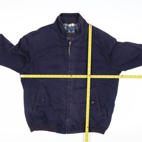 Polo Ralph Lauren Men's Navy Bomber Jacket L Cotton Zip Up