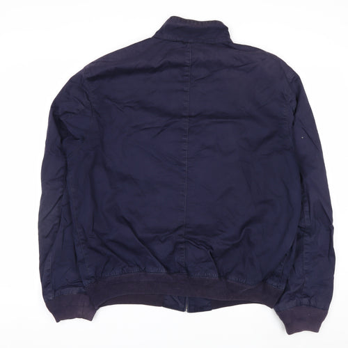 Polo Ralph Lauren Men's Navy Bomber Jacket L Cotton Zip Up
