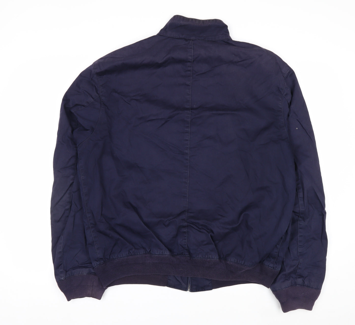 Polo Ralph Lauren Men's Navy Bomber Jacket L Cotton Zip Up