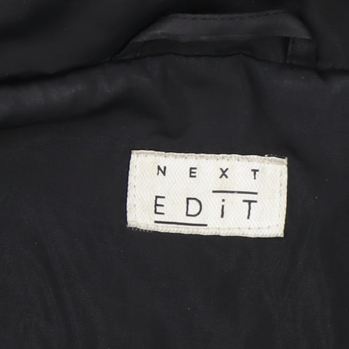 Next Women Black Puffer Jacket S Hooded Short Polyester Winter Coat