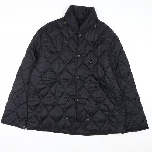Aquarium Clothing Men's Black Quilted Mid-Length Jacket Size 52 Regular