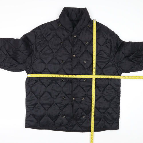 Aquarium Clothing Men's Black Quilted Mid-Length Jacket Size 52 Regular