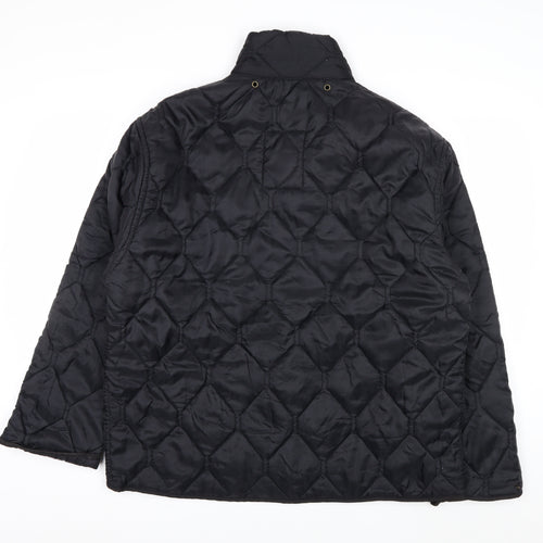 Aquarium Clothing Men's Black Quilted Mid-Length Jacket Size 52 Regular