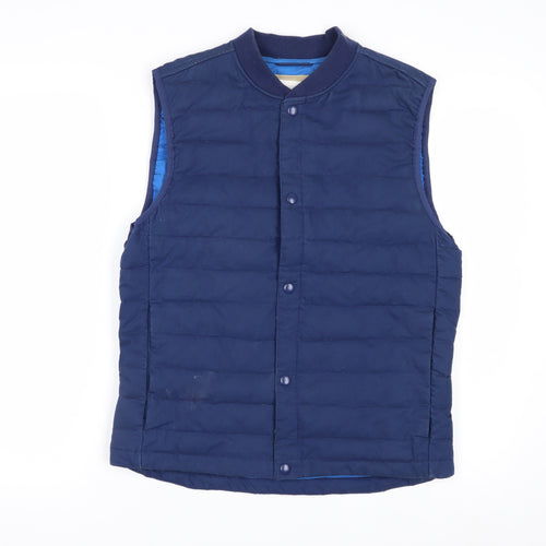 GAP Men's Blue Quilted Puffer Waistcoat XS Cotton Nylon