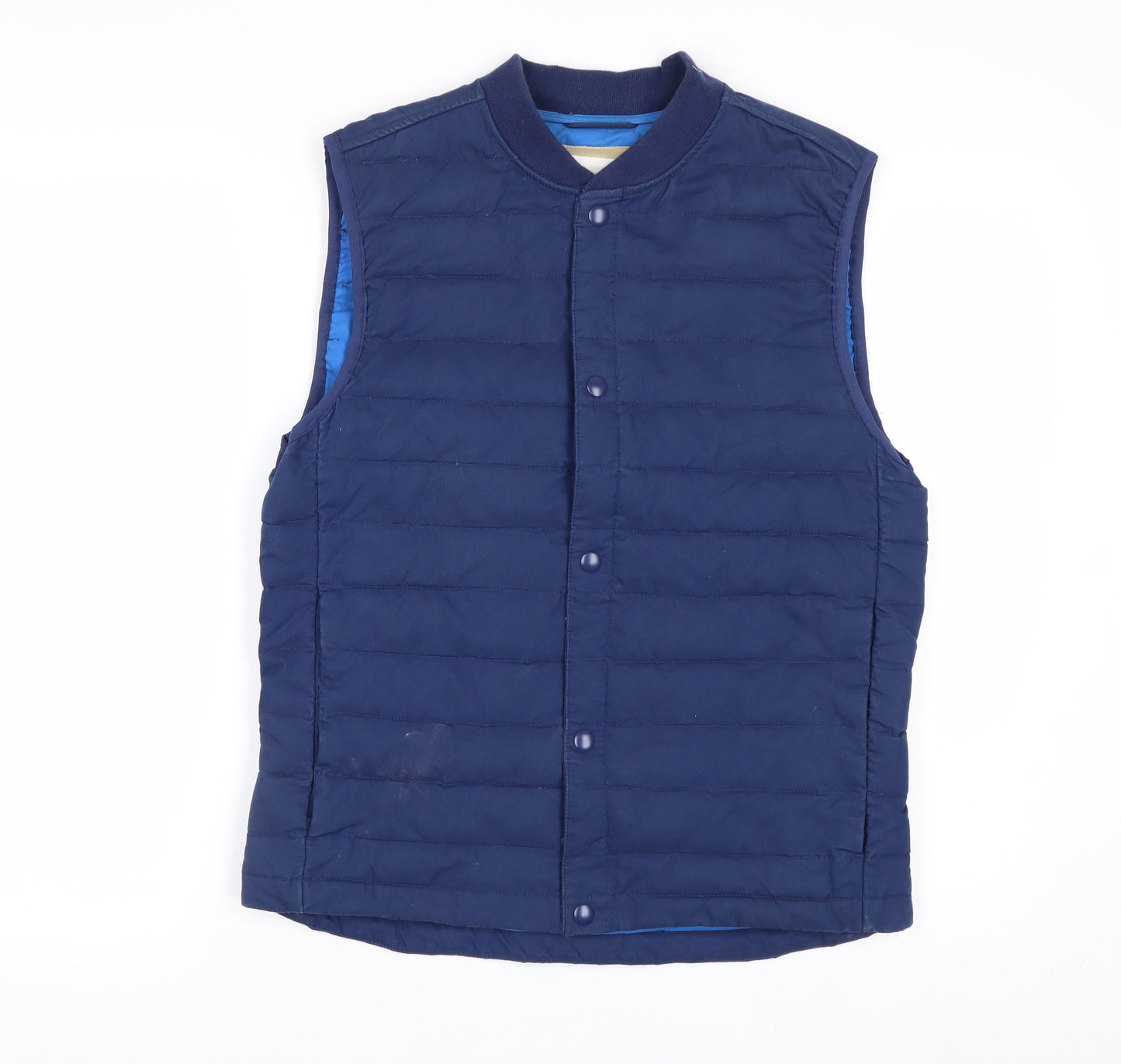 GAP Men's Blue Quilted Puffer Waistcoat XS Cotton Nylon