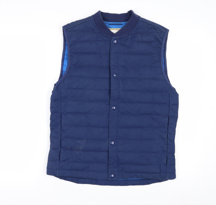 GAP Men's Blue Quilted Puffer Waistcoat XS Cotton Nylon