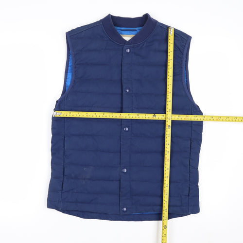 GAP Men's Blue Quilted Puffer Waistcoat XS Cotton Nylon