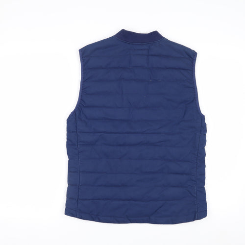 GAP Men's Blue Quilted Puffer Waistcoat XS Cotton Nylon