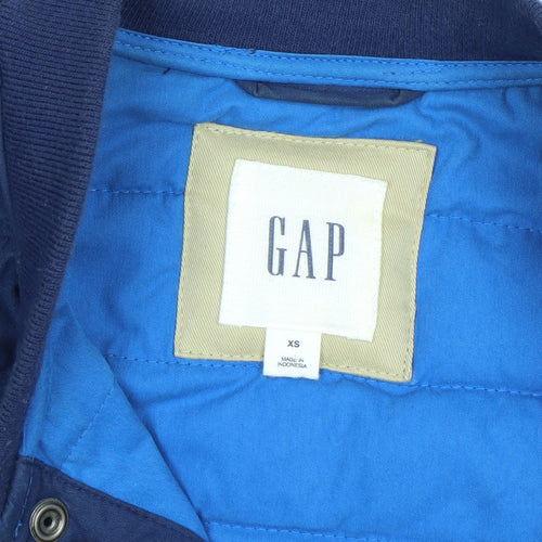 GAP Men's Blue Quilted Puffer Waistcoat XS Cotton Nylon