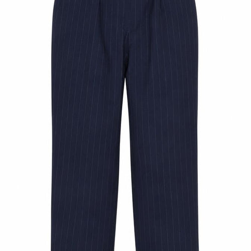 Dressbarn Women’s Blue Pinstripe Pleated Straight Trousers Size 8