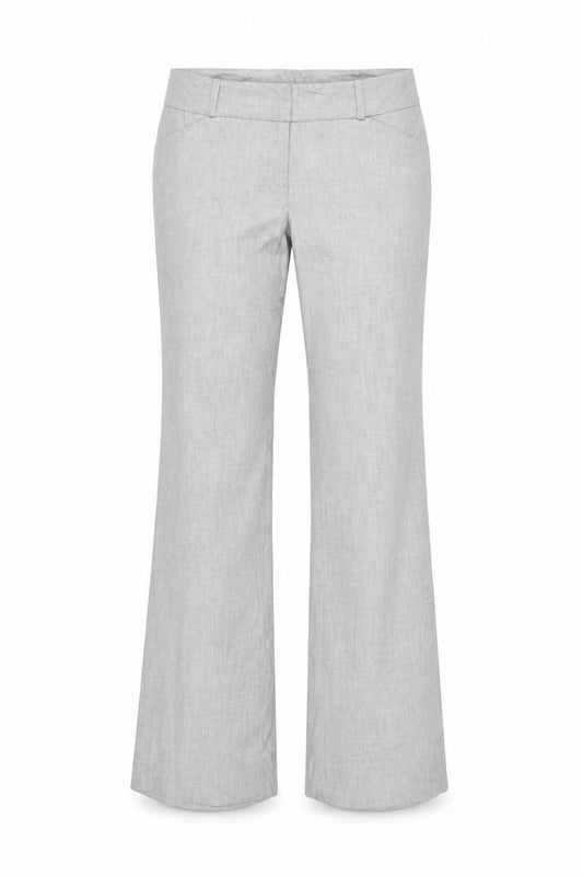 Front view of The Limited Women's Grey Drew Fit Trousers, size 6, Polyester Blend