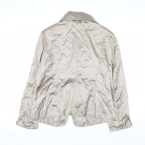 Cassani Women Beige Shawl Collar Single-Breasted Suit Jacket Size 16