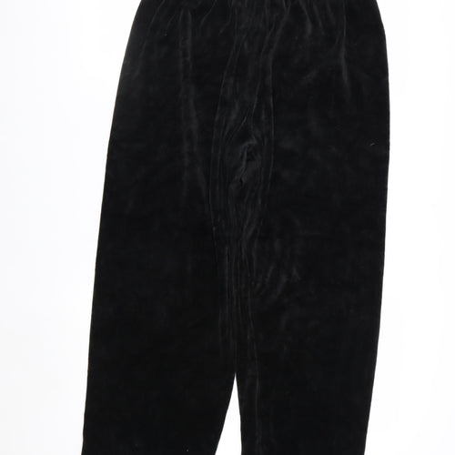 Penmans Womens Black Velvet Straight Leg Trousers L