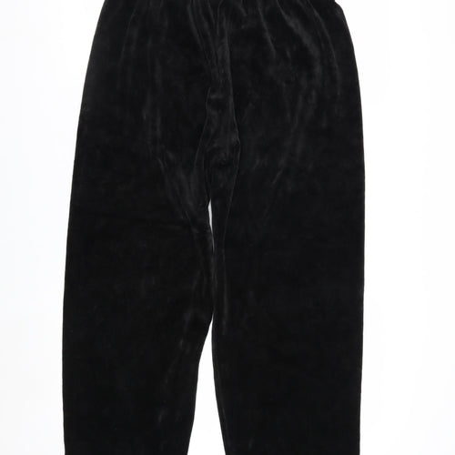 Penmans Womens Black Velvet Straight Leg Trousers L