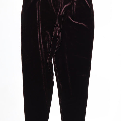 LT Sport Women's Brown Velvet Stretch Leggings Size M