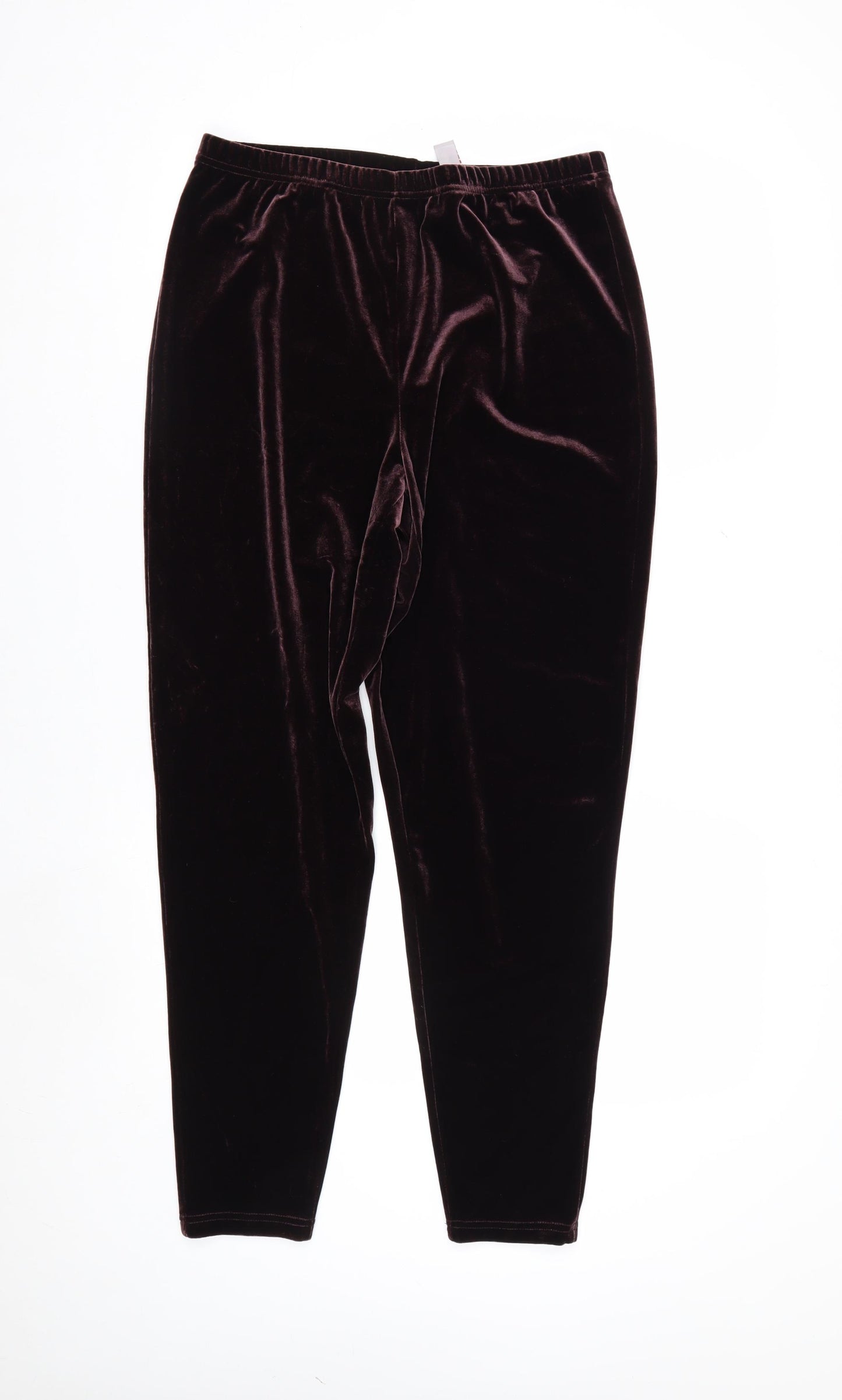 LT Sport Women's Brown Velvet Stretch Leggings Size M