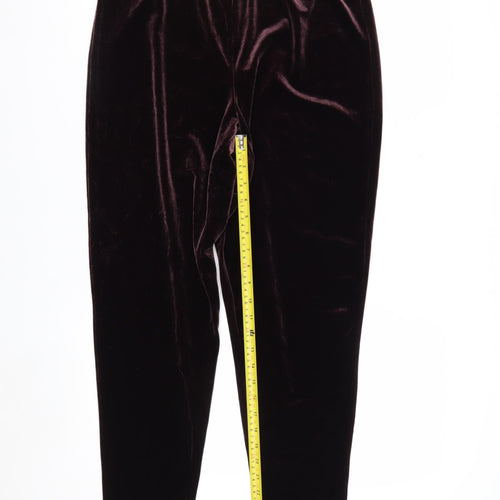 LT Sport Women's Brown Velvet Stretch Leggings Size M