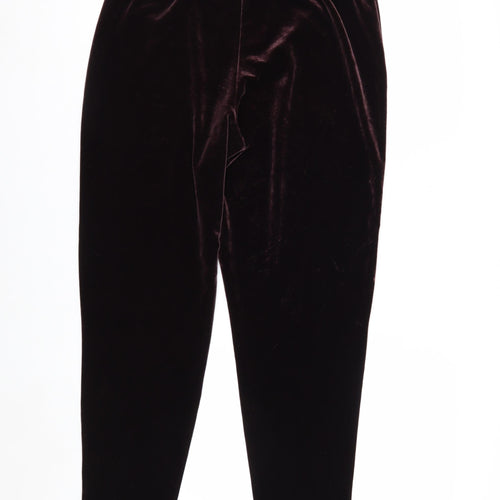 LT Sport Women's Brown Velvet Stretch Leggings Size M