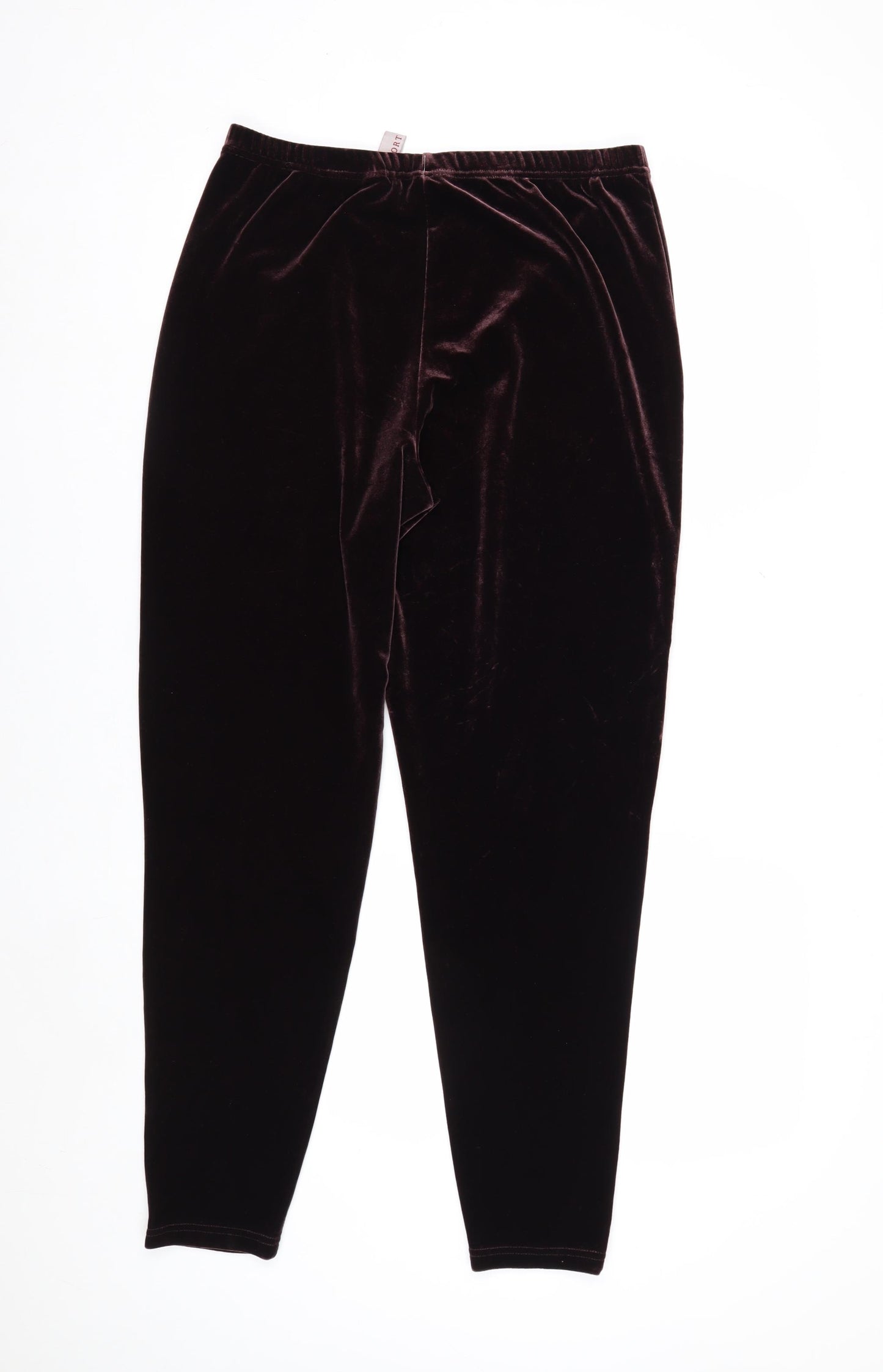 LT Sport Women's Brown Velvet Stretch Leggings Size M