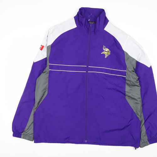 Dunbrooke Men’s Purple Windbreaker Jacket L American Football Style