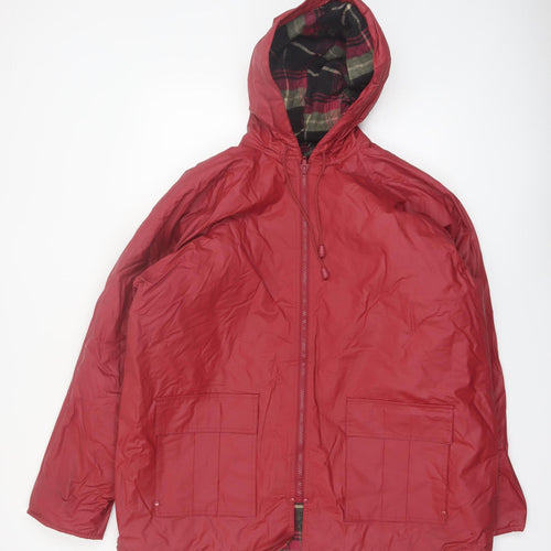 Misty Harbor Women Red XL Waterproof Hooded Rain Coat Jacket