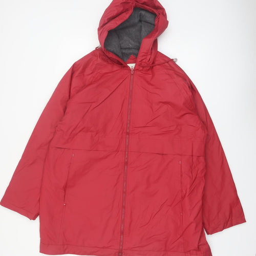 Misty Harbor Women's Red Hooded Waterproof Jacket L Polyester