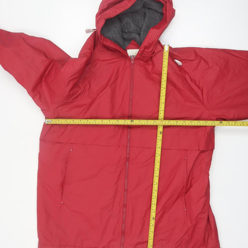 Misty Harbor Women's Red Hooded Waterproof Jacket L Polyester