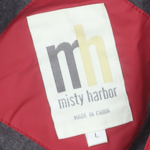 Misty Harbor Women's Red Hooded Waterproof Jacket L Polyester