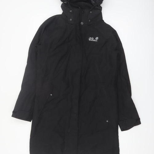 Jack Wolfskin Women's Black Waterproof Parka Coat Size 10