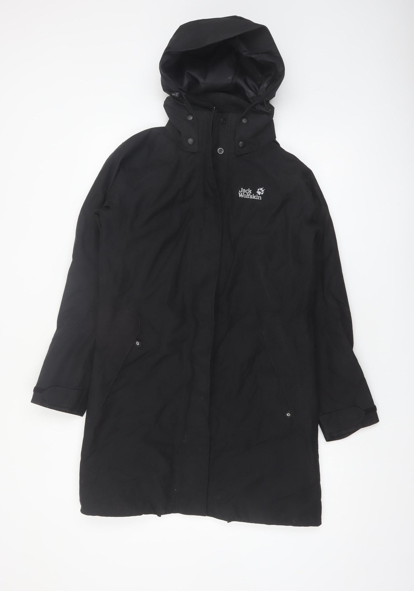 Jack Wolfskin Women's Black Waterproof Parka Coat Size 10