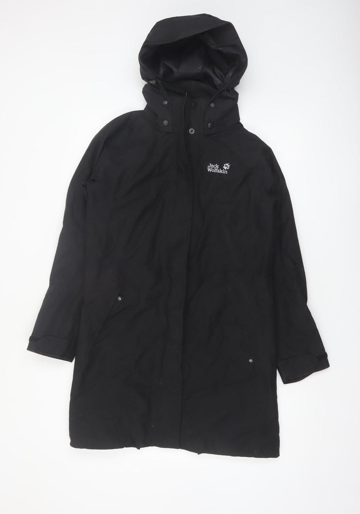 Jack Wolfskin Women's Black Waterproof Parka Coat Size 10