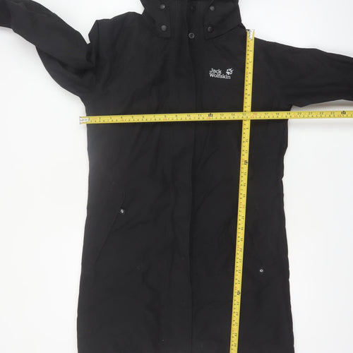 Jack Wolfskin Women's Black Waterproof Parka Coat Size 10