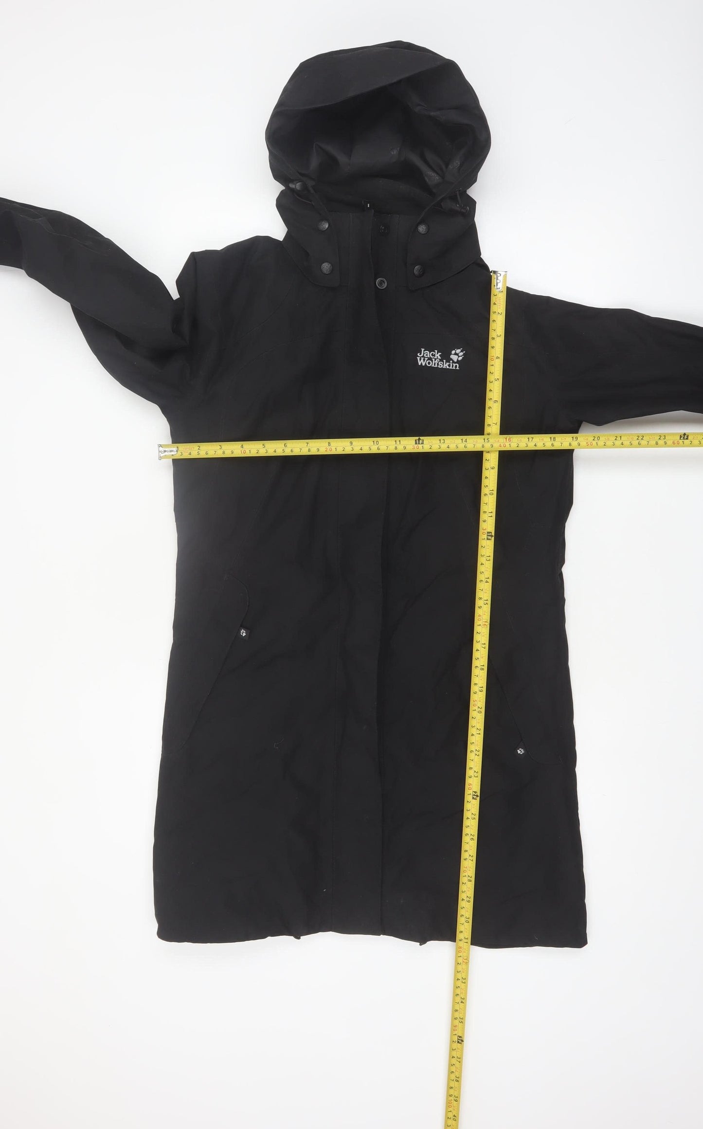 Jack Wolfskin Women's Black Waterproof Parka Coat Size 10