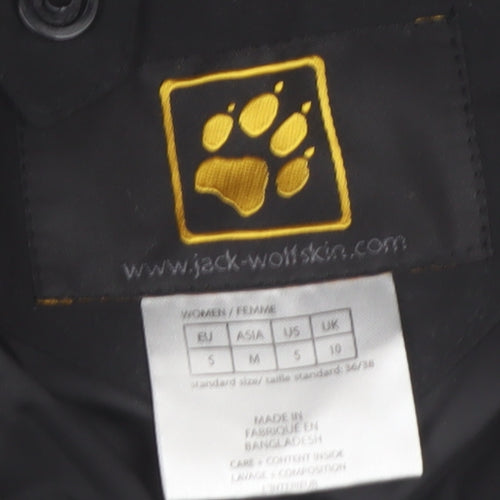 Jack Wolfskin Women's Black Waterproof Parka Coat Size 10