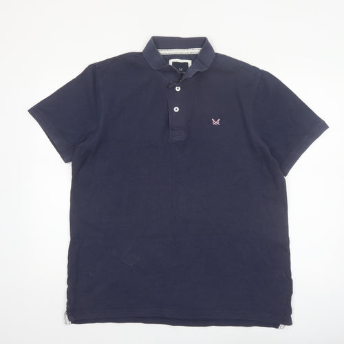 Crew Clothing Company Men's Blue XL Cotton Polo Shirt