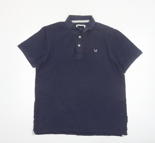 Crew Clothing Company Men's Blue XL Cotton Polo Shirt