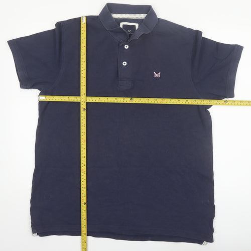 Crew Clothing Company Men's Blue XL Cotton Polo Shirt