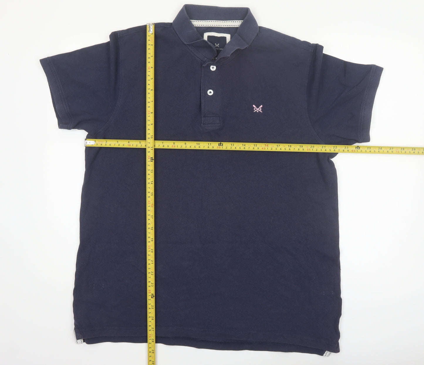 Crew Clothing Company Men's Blue XL Cotton Polo Shirt