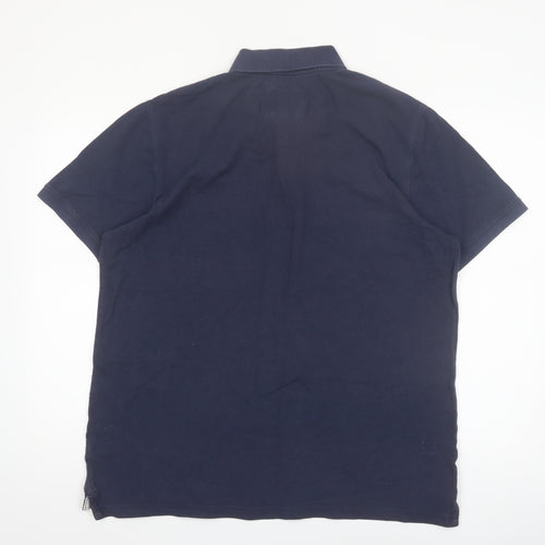 Crew Clothing Company Men's Blue XL Cotton Polo Shirt